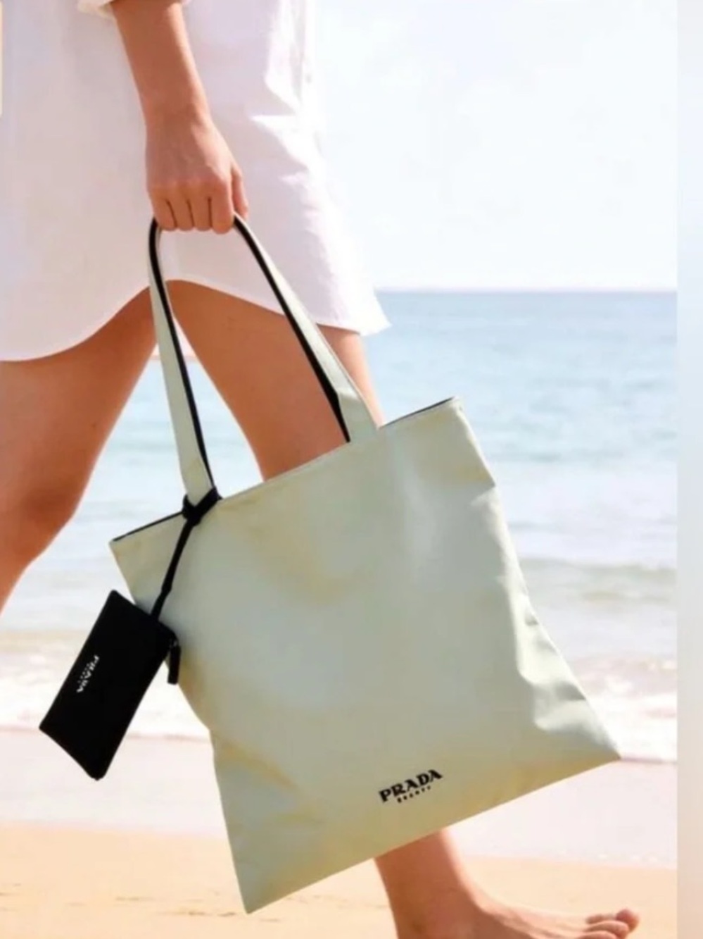 BN Authentic Reversible Prada Pale Tote